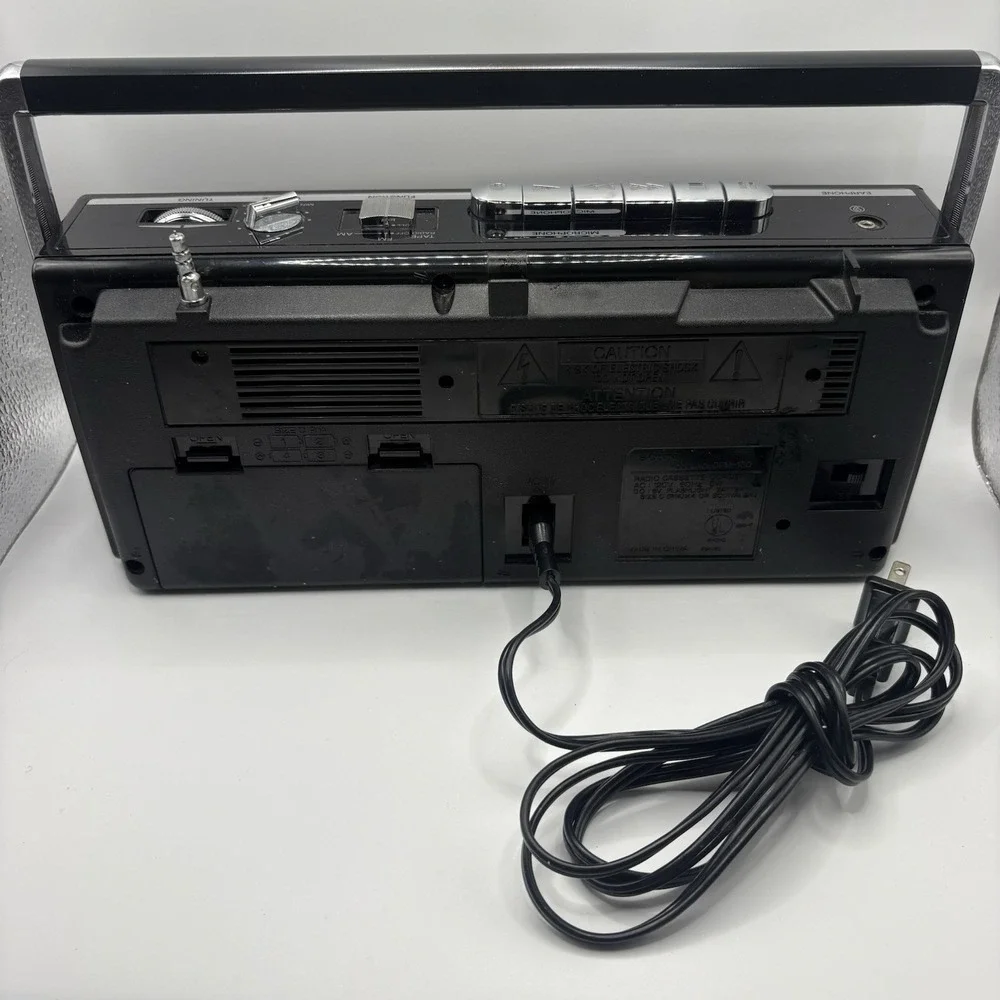 Sony CFM-130 AM/FM Radio Cassette Recorder Portable Tape Player Tested Read